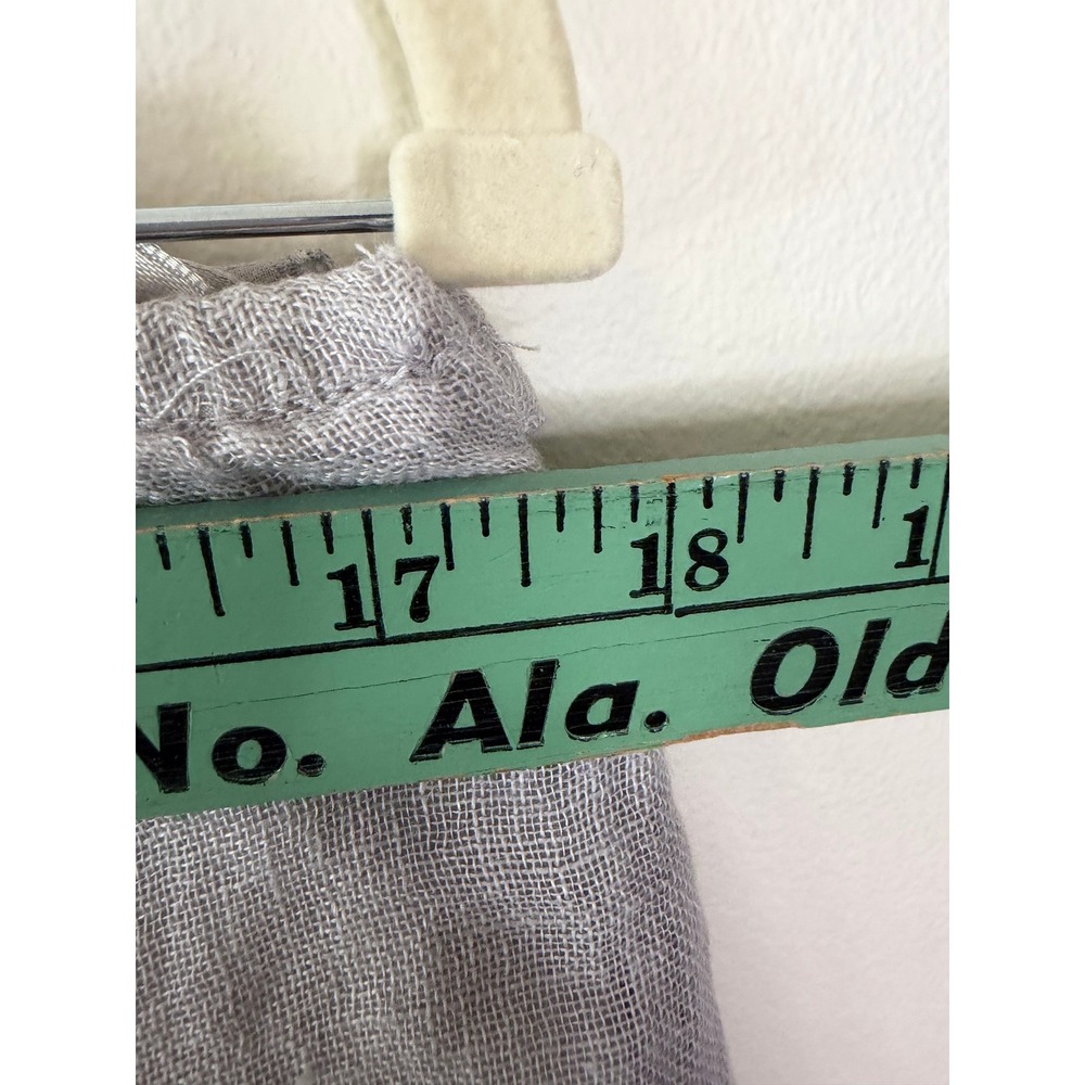 Eileen Fisher Grey Italian Linen Midi Skirt Drawstring Hem Size M - Picture 7 of 9